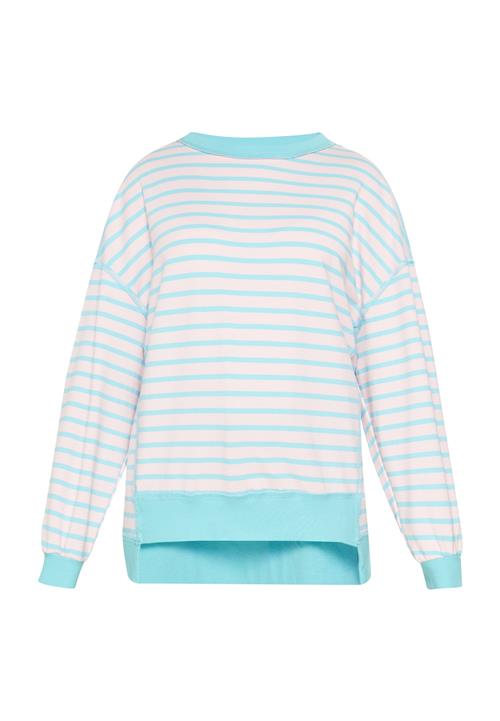 SANIKA Sweatshirt  turkis / hvid