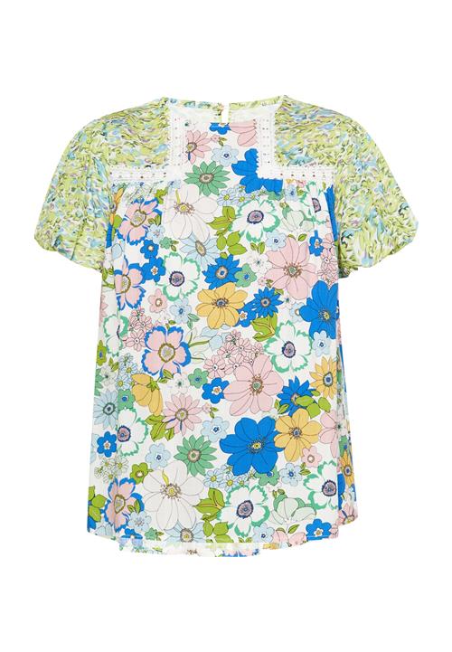 Gaya Bluse  blå / turkis / gul / hvid