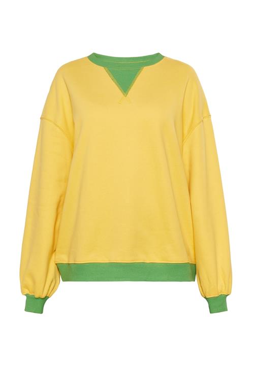 SANIKA Sweatshirt 'Fashion Look'  gul / grøn