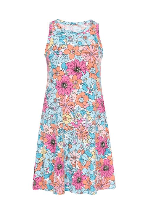 SANIKA Kjole 'Fashion Look'  azur / orange / mørk pink / hvid