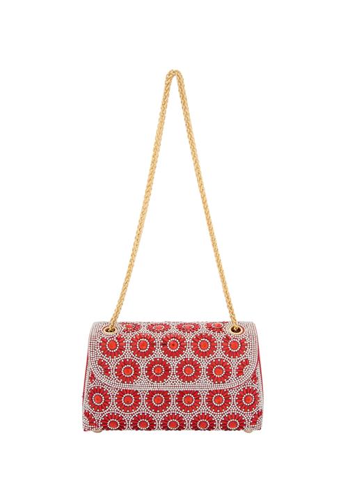 faina Skuldertaske 'Minaudière'  orange / rød / hvid