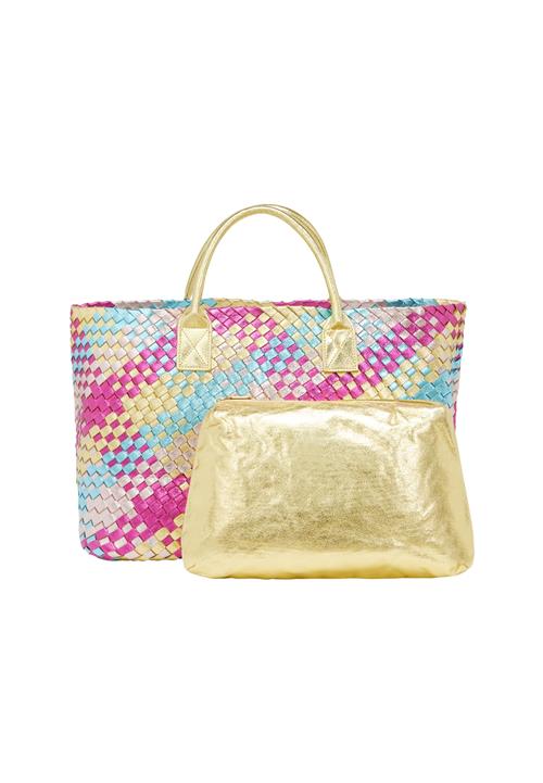 faina Håndtaske '2-IN-1'  creme / cyanblå / pink