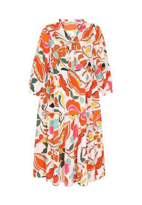 FELIPA Kjole  turkis / mørkeorange / pink / hvid