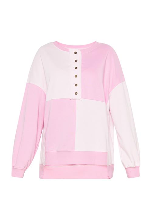 swirly Sweatshirt 'Young Fashion'  gammelrosa / hvid