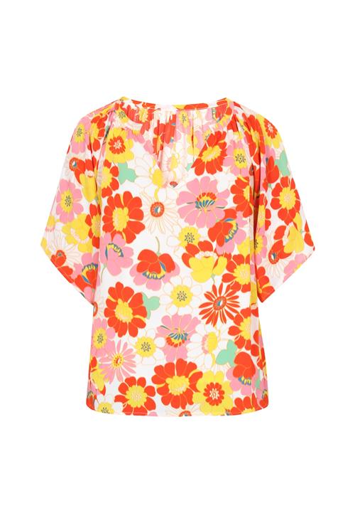 ebeeza Bluse 'Fashion Look'  turkis / gul / orange / hvid