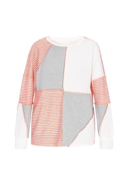ebeeza Sweatshirt 'Fashion Look'  grå / orange / hvid