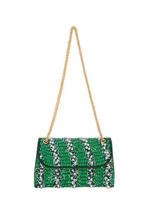 NAEMI Skuldertaske  grøn / perlehvid