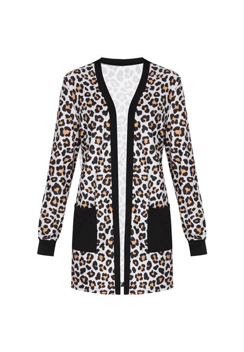 NAEMI Cardigan 'Fashion Look'  lysebeige / lysebrun / sort