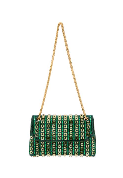 NAEMI Skuldertaske  guld / grøn