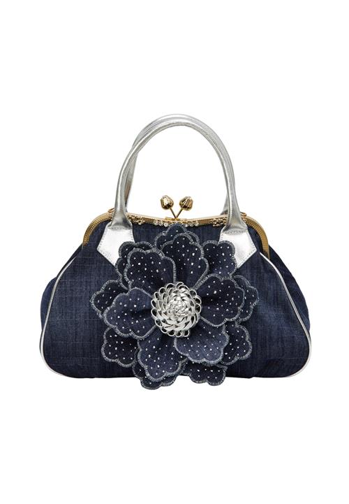 Gaya Clutch  mørkeblå / sølv