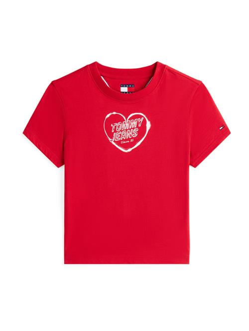 Tommy Jeans Shirts 'HEART'  rød / hvid