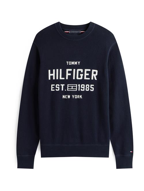 TOMMY HILFIGER Pullover 'ATHLEISURE'  mørkeblå / hvid
