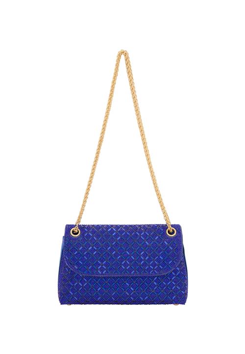 faina Skuldertaske  blå