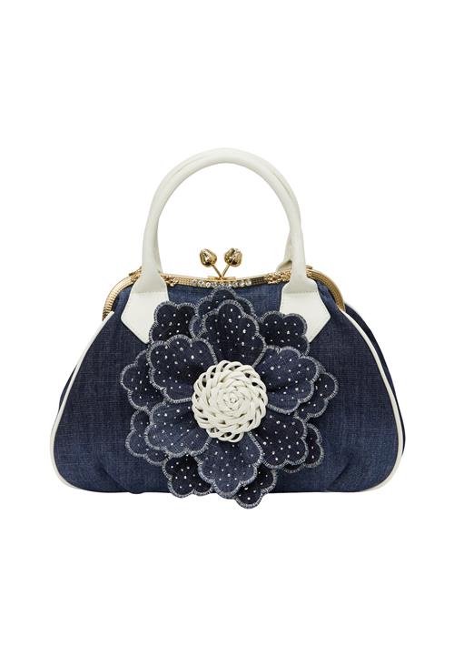 Gaya Clutch  navy / hvid