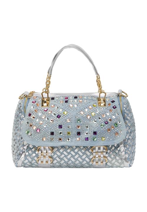 NAEMI Håndtaske  lyseblå / guld / fersken / sølv