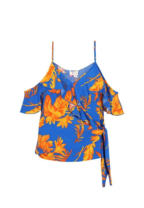 ebeeza Bluse  blå / orange / hummer