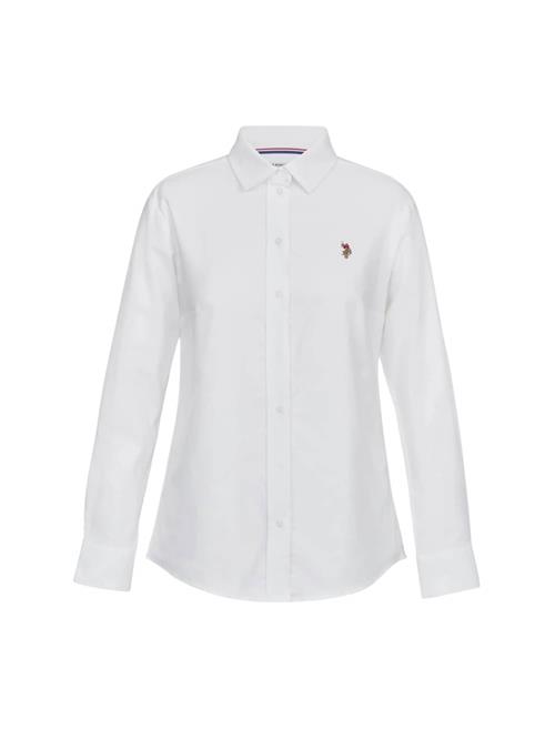 U.S. POLO ASSN. Bluse 'Gina'  brun / rød / hvid
