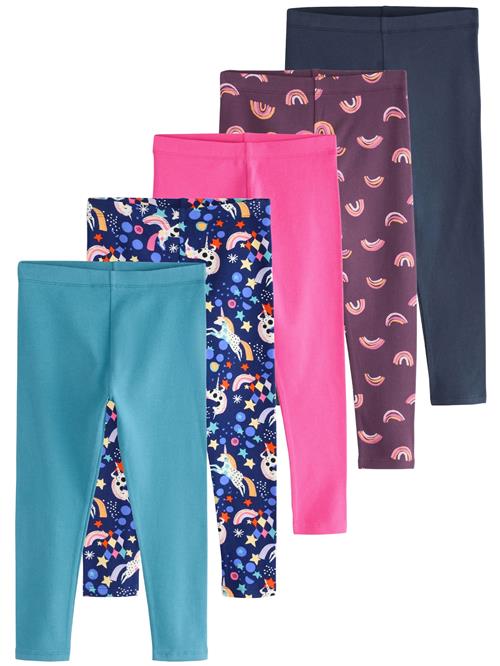 Next Leggings  marin / navy / cyanblå / brombær / lys pink
