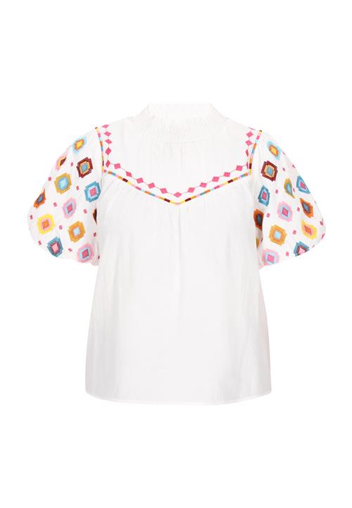 Gaya Bluse 'Fashion Look'  lyseblå / sennep / bordeaux / hvid