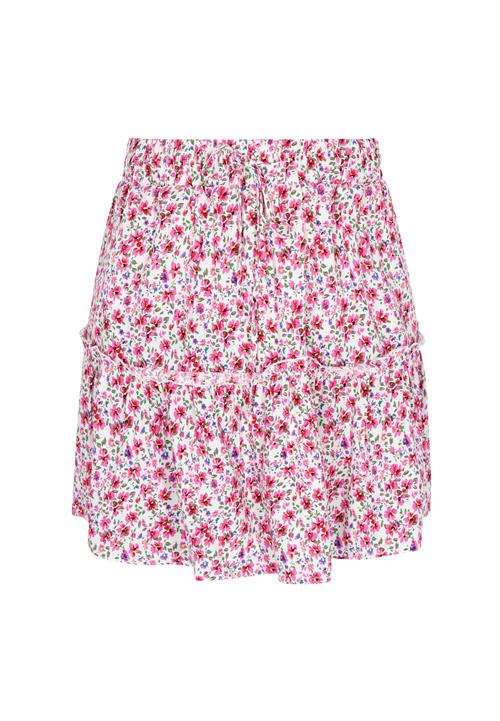 swirly Nederdel 'Back To School'  blå / lysegrøn / lys pink / hvid