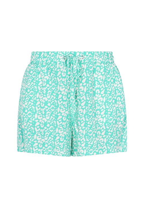 swirly Bukser 'Comfy'  turkis / hvid