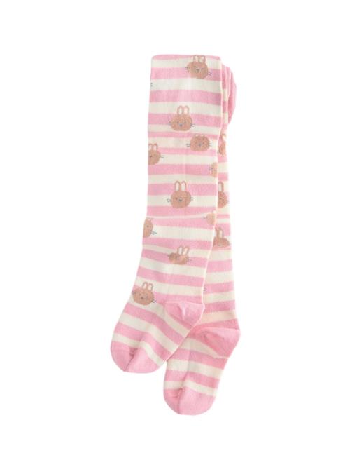 Next Strømpebukser 'Bunny'  lysebrun / pink / hvid