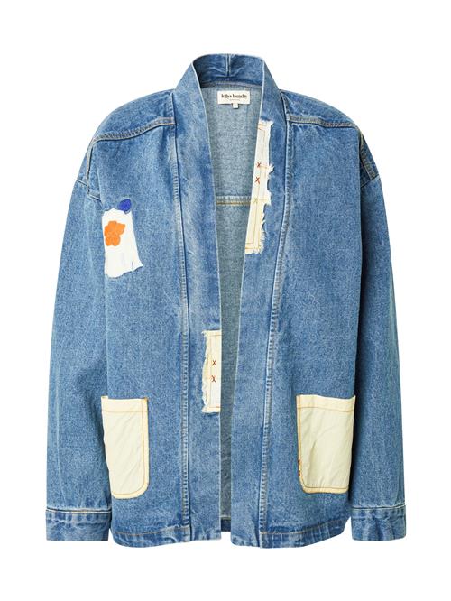 Lollys Laundry Overgangsjakke 'MilaLL'  blue denim / mørkeorange / hvid