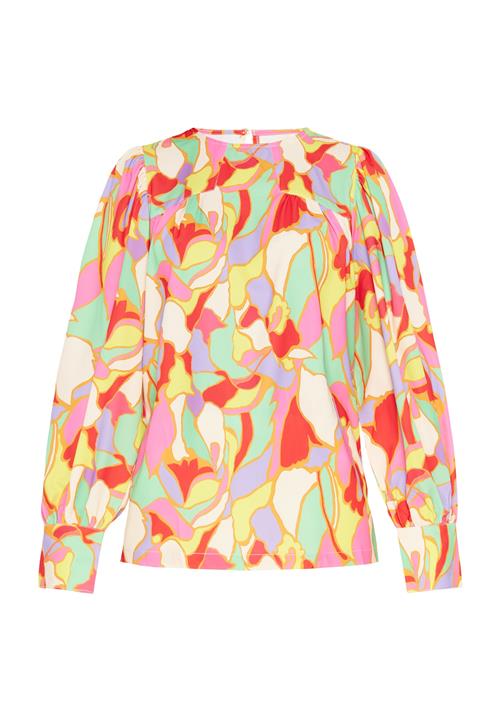 Usha Bluse  gul / lysegrøn / rød / hvid