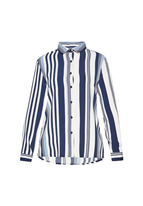 Usha Bluse 'Fashion Look'  navy / himmelblå / hvid