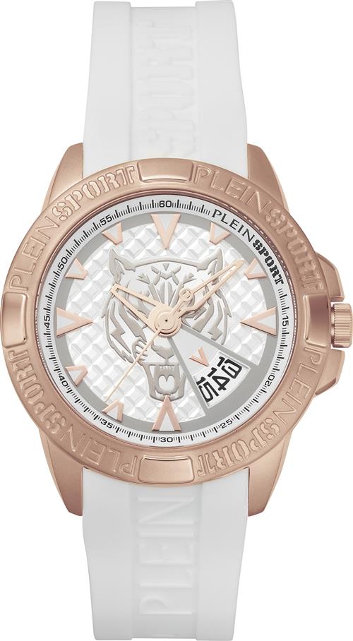 Plein Sport Analogt ur 'Touchdown'  rosa guld / hvid