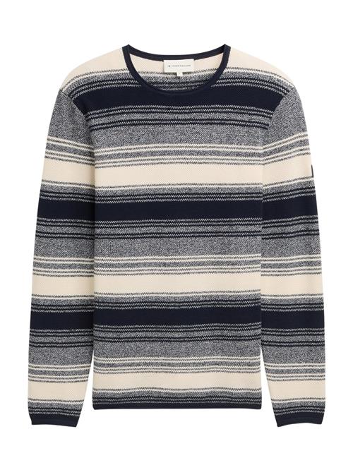 TOM TAILOR Pullover  mørkeblå / uldhvid