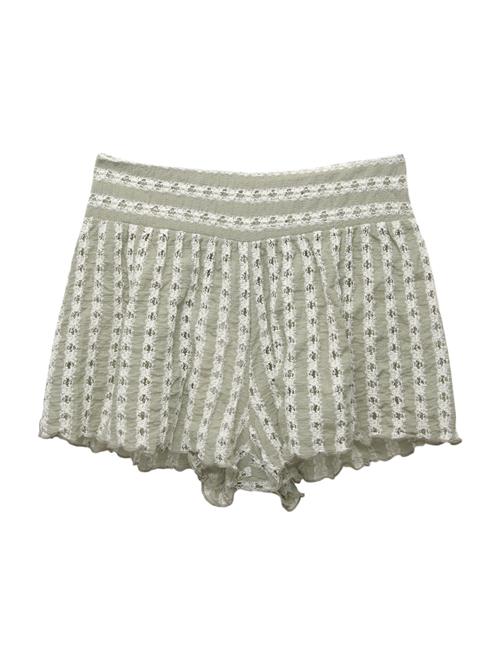 Pull&Bear Bukser  pastelgrøn / hvid