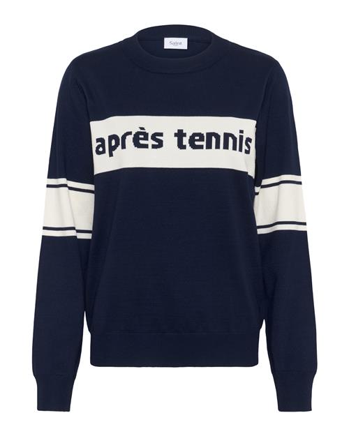 SAINT TROPEZ Pullover 'Milou'  natblå / hvid