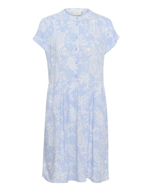 Kaffe Kjole  lyseblå / hvid