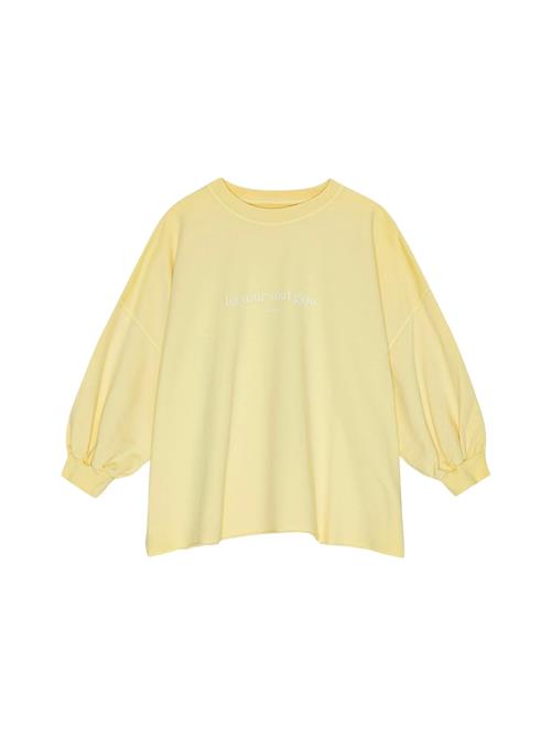 moshi moshi mind Sweatshirt 'Mantra'  gul / hvid