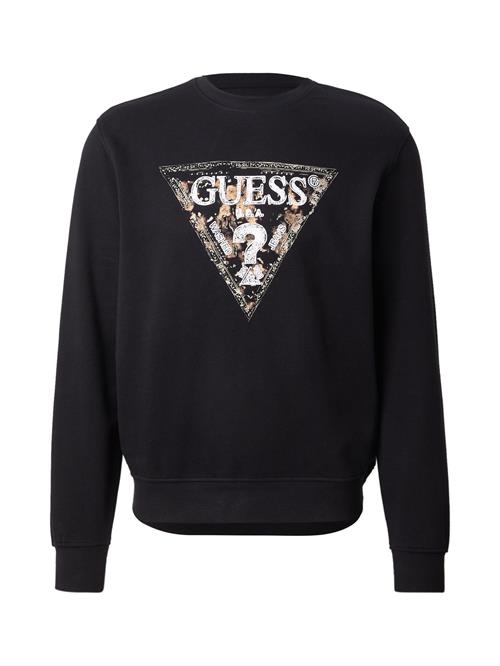 GUESS Sweatshirt  beige / sort / hvid