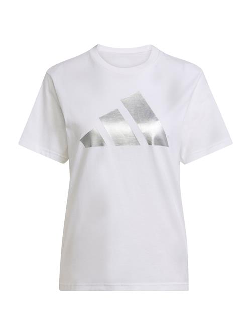 ADIDAS SPORTSWEAR Funktionsbluse  sølv / hvid