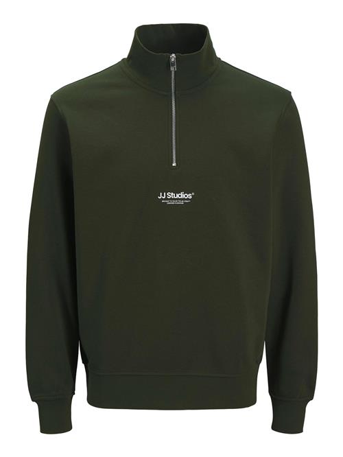 JACK & JONES Sweatshirt 'JJESoho'  gran / hvid