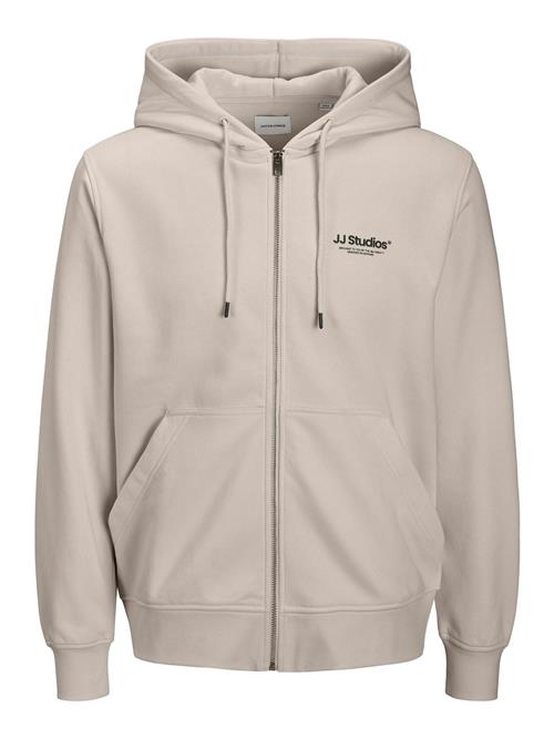 JACK & JONES Sweatjakke 'JJESOHO'  greige / sort