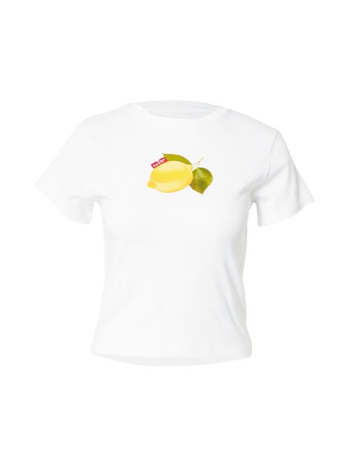 LEVI'S ® Shirts 'Graphic Essential Sporty Tee'  gul / oliven / hvid