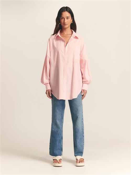 St MRLO Bluse 'Requisite'  lyserød / hvid