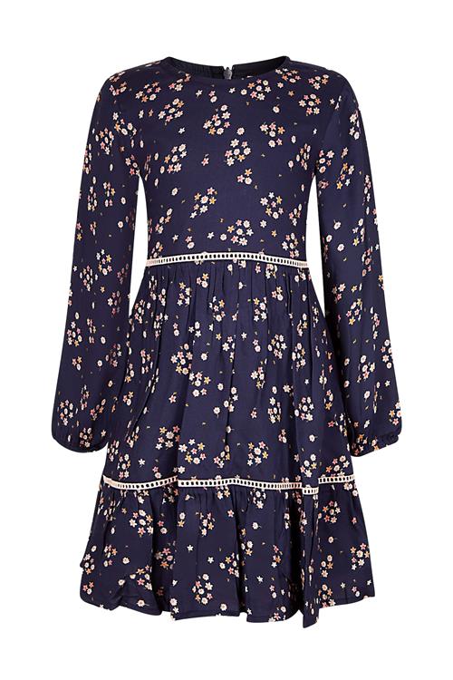 happy girls Kjole  marin / orange / lyserød / hvid