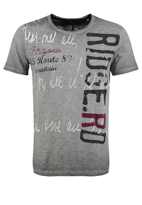 Key Largo Bluser & t-shirts 'Ridge'  grå / vinrød / sort / hvid