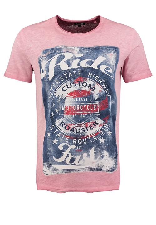 Key Largo Bluser & t-shirts 'Fast'  blue denim / gammelrosa / rød / hvid