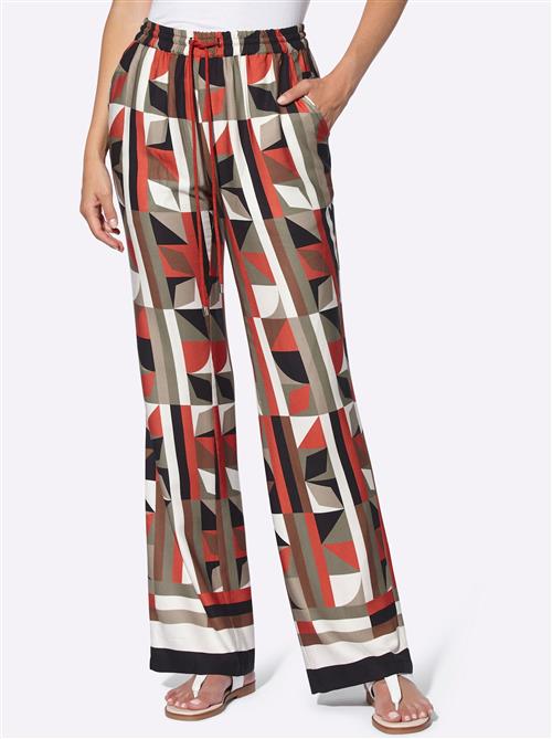 heine Bukser  mudderfarvet / orangerød / sort / hvid