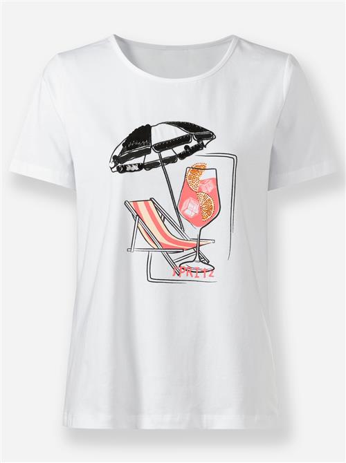 heine Shirts  rød / sort / hvid