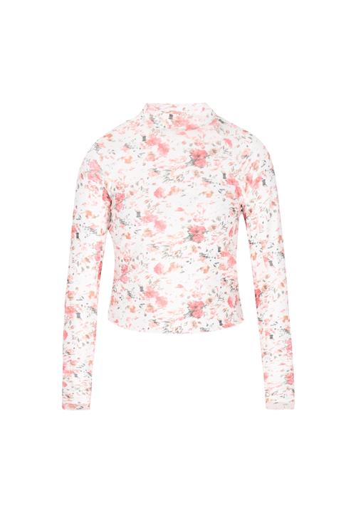 NAEMI Bluse 'Fashion Look'  mørkegrøn / orange / lyserød / hvid