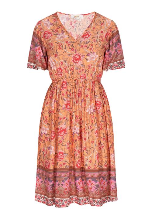 Gaya Kjole  grå / orange / pink / hvid