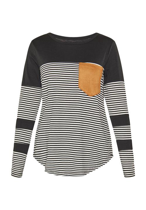 SANIKA Shirts  brun / sort / hvid