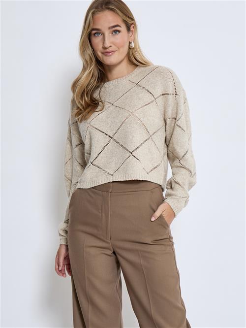 DESIRES Pullover 'Shelby'  beige-meleret
